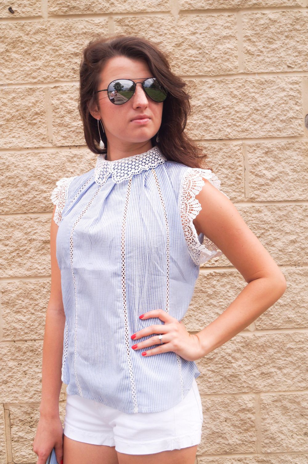 PInstripe Crochet Top 3